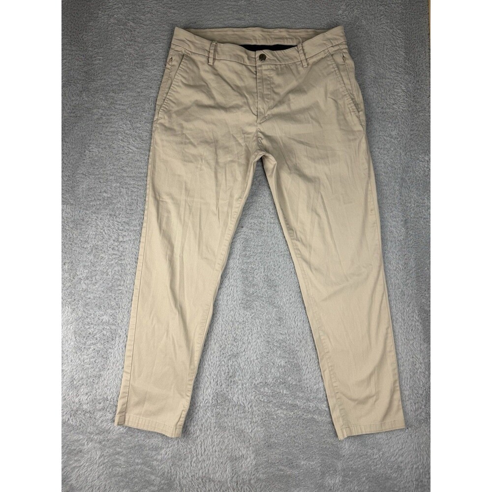 BirdDogs Pant Men Size 34x30 Lined Khaki Beige Performance Stretch Golf Chino